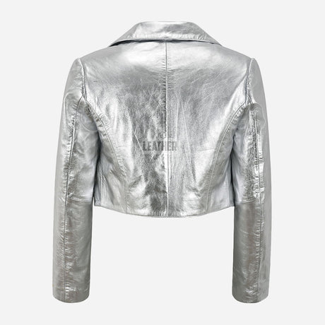 ASHEN Women's Cropped Bolero Jacket Silver & Golden