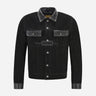 JAXLEY Denim Suede Jacket with Leather Collar