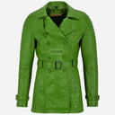 ESTWAVE Women's Double Breasted Leather Coat