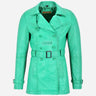 ESTWAVE Women's Double Breasted Leather Coat