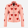NOXLE Collared Jacket with Heart Accents