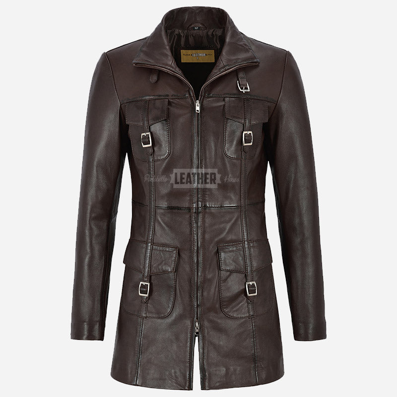 CHANTEL Women's Leather Coat
