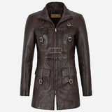 CHANTEL Women's Leather Coat