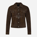 NOELLE Women's Suede Denim Jacket