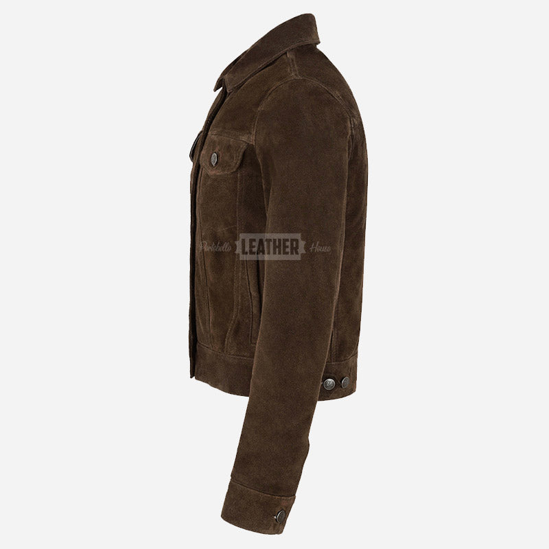 NOELLE Women's Suede Denim Jacket