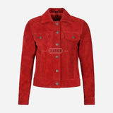 NOELLE Women's Suede Denim Jacket
