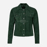 NOELLE Suede Denim Trucker Jacket