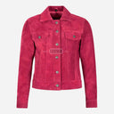 NOELLE Suede Denim Trucker Jacket
