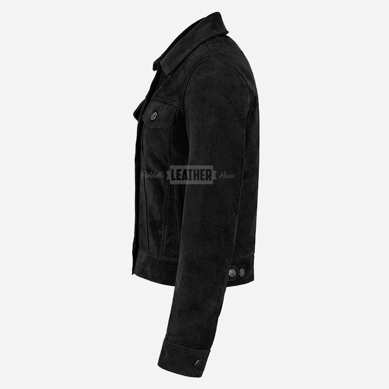NOELLE Women's Suede Denim Jacket