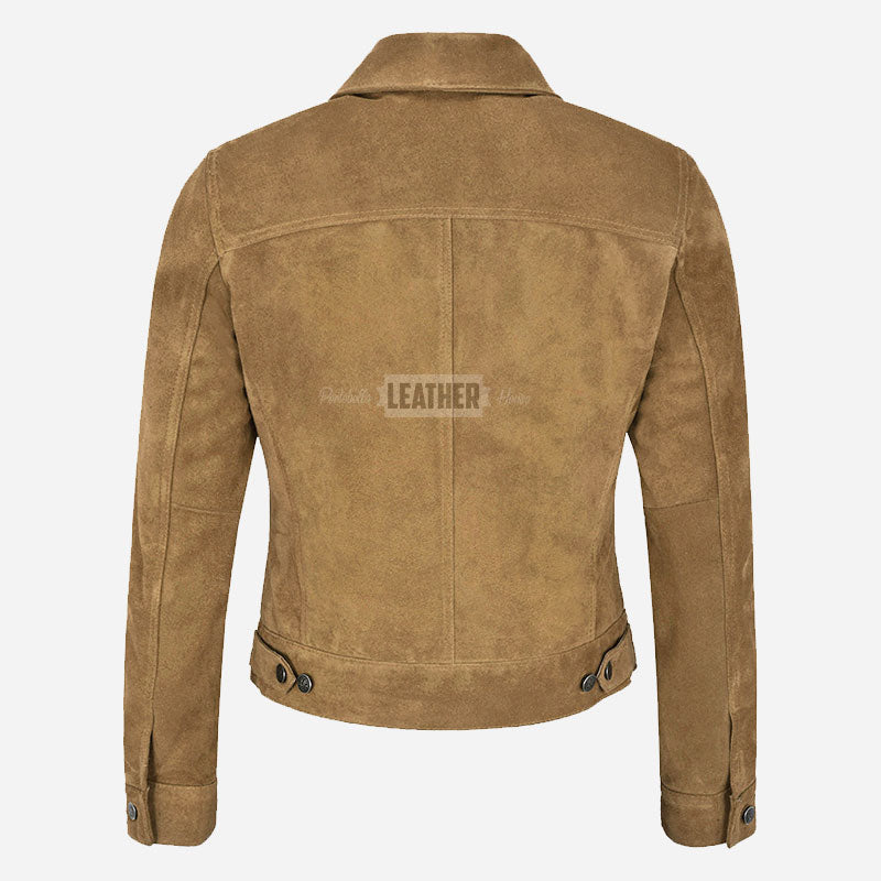 NOELLE Women's Suede Denim Jacket