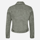 NOELLE Women's Suede Denim Jacket
