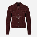 NOELLE Women's Suede Denim Jacket