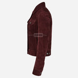 NOELLE Women's Suede Denim Jacket