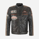 ASTRYX SIZMA Vintage Leather Biker Jacket