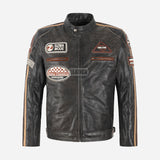 ASTRYX SIZMA Vintage Leather Biker Jacket