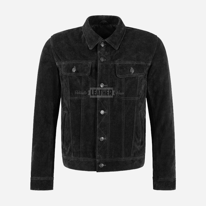 JAXLEY Men's Suede Trucker Jacket