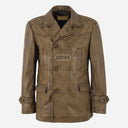 TOM Men's Leather Peacoat