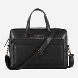 Leather Briefcase Laptop Bag Black