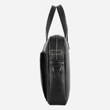 Leather Briefcase Laptop Bag Black