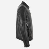 CHARLIE Men's Black Leather Jacket