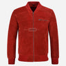 PRESCOTT Men's Suede Flight Bomber Jacket