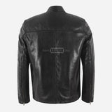 CHARLIE Men's Black Leather Jacket