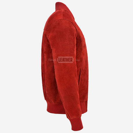 PRESCOTT Men's Suede Flight Bomber Jacket