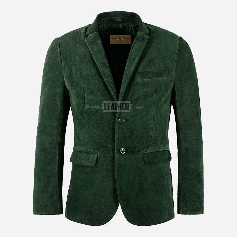 MALRIN Men's Suede Leather Blazer