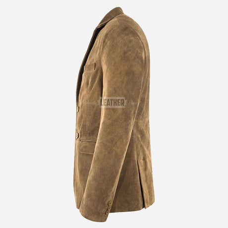 MALRIN Men's Suede Leather Blazer