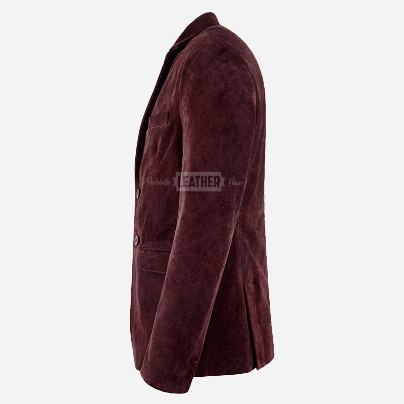 MALRIN Men's Suede Leather Blazer