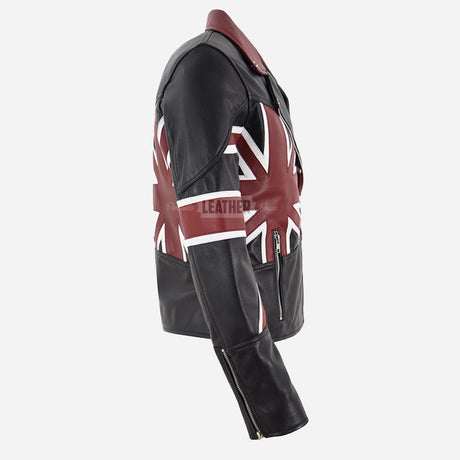 UNION JACK Women's Union Flag Leather Jacket