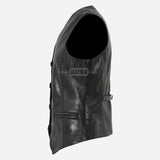 ISOLDE Women's Black Leather Waistcoat
