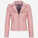 OXVA Centre Zip Leather Biker Jacket