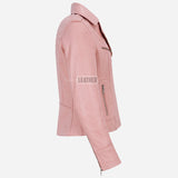 OXVA Centre Zip Leather Biker Jacket