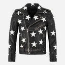 EVIRIX Leather Jacket with Star Accents