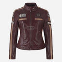SIZMA Women's Leather Biker Jacket