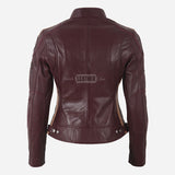 SIZMA Women's Leather Biker Jacket