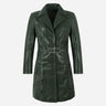 VIONNA 3/4 Length Button Down Leather Coat