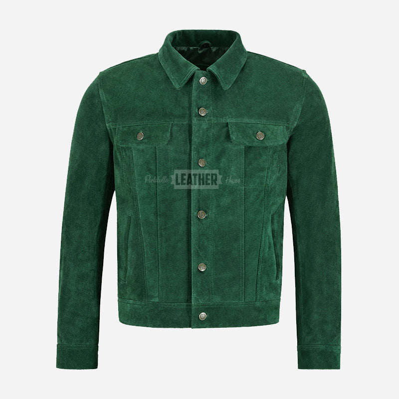 JAXLEY Men's Suede Trucker Jacket