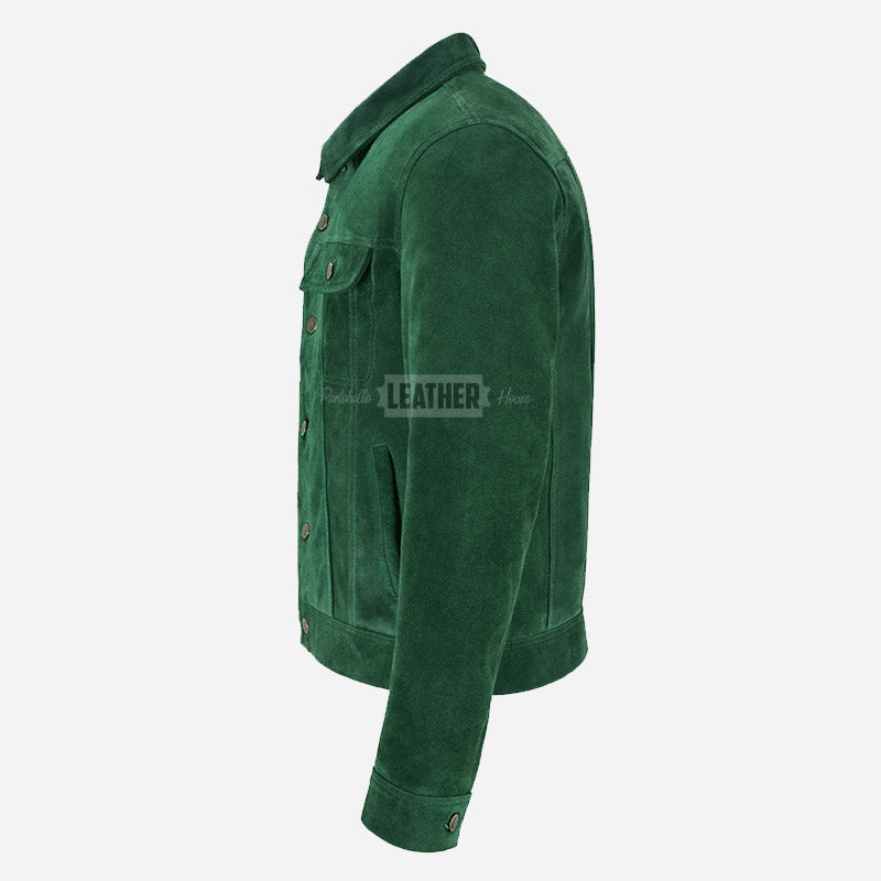 JAXLEY Men's Suede Trucker Jacket