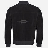 PRESCOTT Men's Suede Flight Bomber Jacket