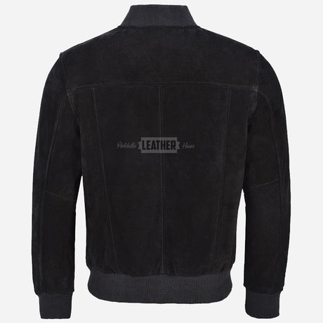 PRESCOTT Men's Suede Flight Bomber Jacket
