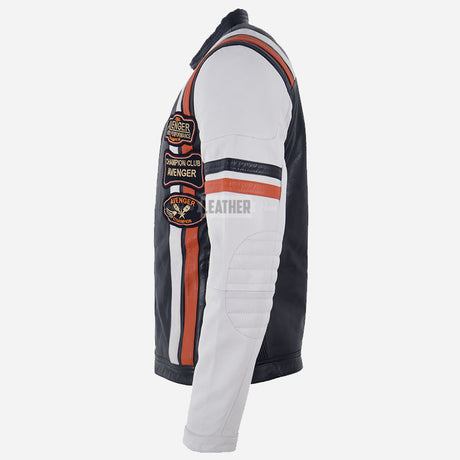 CAYZEN Men's Leather Biker Jacket