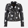 NOVA Vintage Leather Jacket with Star Accents