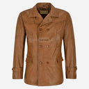 TOM Men's Leather Peacoat