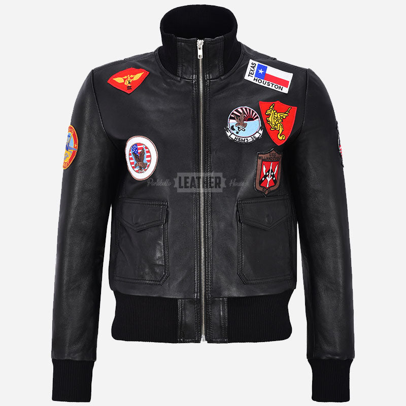 Women’s Top Gun Flight Jacket Black