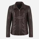 DALRAY Collared Leather Jacket for Women