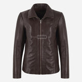 DALRAY Collared Leather Jacket for Women