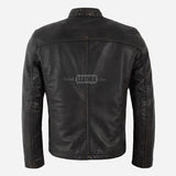BENNY Men's Leather Racer Jacket Vintage