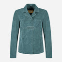 SELZA Women's Notch Collar Suede Jacket